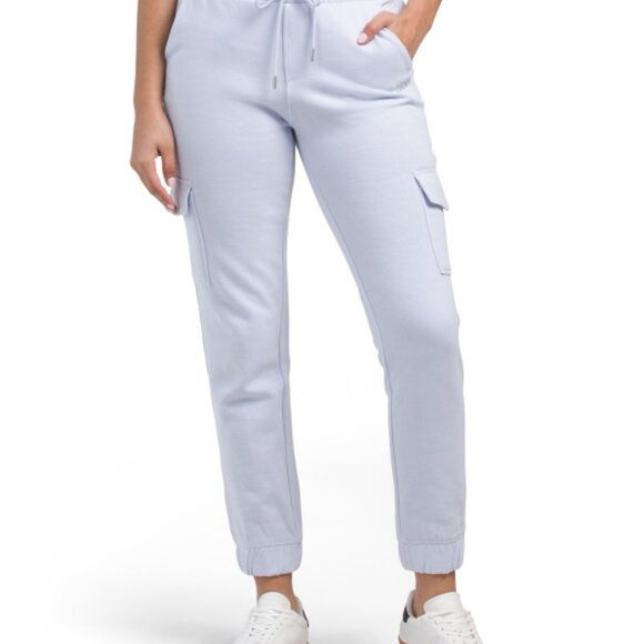 NEW DKNY SPORT Mini Stud Logo Joggers With Cargo Pockets in rain 7251j7 - Picture 2 of 3